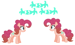 Size: 1152x704 | Tagged: safe, artist:rainbows-skies, artist:thesmall-artist, imported from derpibooru, oc, oc only, oc:candy pie, earth pony, pony, cutie mark background, female, mare, offspring, parent:cheese sandwich, parent:pinkie pie, parents:cheesepie, simple background, solo, transparent background