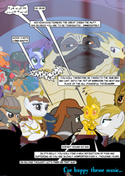 Size: 1240x1754 | Tagged: safe, artist:christhes, imported from derpibooru, spike, oc, oc:gracenote, alicorn, diamond dog, earth pony, goat, griffon, pegasus, pony, pug, unicorn, bib fortuna, boba fett, c-3po, c3po, chains, chewbacca, collar, comic, female, han solo, implied execution, implied vore, jabba the hutt, jabba's palace, lando calrissian, leash, luke skywalker, mare, ponified, princess leia, salacious crumb, sex slave, slave, slave leia outfit, star mares, star wars, topi