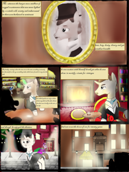 Size: 4363x5817 | Tagged: safe, artist:mr100dragon100, imported from derpibooru, pony, comic:the strange case of dr jekyll and mr hyde, absurd resolution, bar, bust, clothes, comic, dr jekyll and mr hyde, dr.jekyll and mr.hyde, jonn utterson, library, london, ponified, portrait, preview