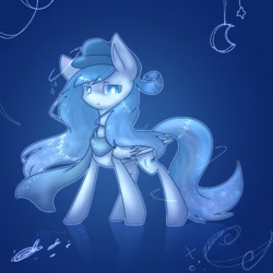 Size: 1000x1000 | Tagged: safe, artist:jisuppe, imported from derpibooru, oc, oc only, oc:sky bright, pegasus, pony, clothes, female, hat, mare, scarf, solo