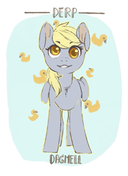 Size: 525x723 | Tagged: safe, artist:dagmell, imported from derpibooru, derpy hooves, pegasus, pony, female, smiling, solo