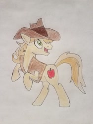 Size: 1024x1365 | Tagged: safe, artist:amaryllisg, imported from derpibooru, braeburn, pony, male, solo, traditional art