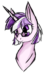 Size: 3087x4804 | Tagged: safe, artist:ilucky7, imported from derpibooru, oc, oc only, oc:glister, pony, unicorn, bust, female, glasses, high res, mare, portrait, pottrait, simple background, solo, transparent background