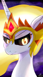 Size: 2160x3840 | Tagged: safe, artist:dashy21, imported from derpibooru, daybreaker, alicorn, pony, a royal problem, bust, portrait