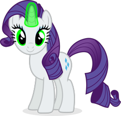 Size: 8205x7865 | Tagged: safe, artist:punzil504, imported from derpibooru, rarity, pony, unicorn, inspiration manifestation, absurd resolution, cute, female, green magic, inspirarity, looking at you, mare, possessed, raribetes, simple background, smiling, solo, transparent background, vector