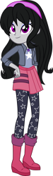 Size: 2241x7500 | Tagged: safe, artist:limedazzle, imported from derpibooru, oc, oc only, oc:silver trinket, equestria girls, boots, clothes, cute, equestria girls-ified, female, hairband, headband, pantyhose, request, shirt, shoes, show accurate, simple background, skirt, smiling, solo, transparent background