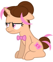 Size: 5138x5993 | Tagged: safe, artist:estories, imported from derpibooru, oc, oc only, oc:pink rose, oc:think pink, pony, unicorn, absurd resolution, female, mare, rule 63, simple background, sitting, solo, transparent background, unamused, vector