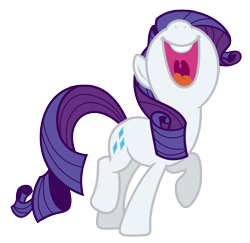 Size: 6828x6650 | Tagged: safe, artist:estories, imported from derpibooru, rarity, pony, unicorn, absurd resolution, female, happy, mare, nose in the air, open mouth, simple background, solo, transparent background, uvula, vector