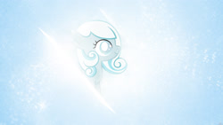 Size: 1920x1080 | Tagged: safe, artist:lugiadriel14, artist:rhubarb-leaf, edit, imported from derpibooru, oc, oc only, oc:snowdrop, blind, bright, simple, solo, vector, wallpaper, wallpaper edit