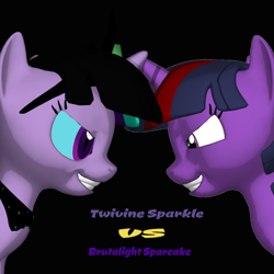Size: 2000x2000 | Tagged: safe, artist:austin624fan, artist:dashiemlpfim, artist:theinvertedshadow, imported from derpibooru, twilight sparkle, oc, oc:twivine sparkle, alicorn, elements of insanity, 3d, brutalight sparcake, eoi, gmod, possessed, self paradox, self ponidox, source filmmaker, twilight sparkle (alicorn), twivine sparkle, versus, versus screen