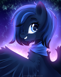 Size: 1724x2171 | Tagged: safe, artist:airiniblock, imported from derpibooru, oc, oc only, pegasus, pony, bandana, commission, female, glasses, looking at you, looking back, mare, rcf community, smiling, solo