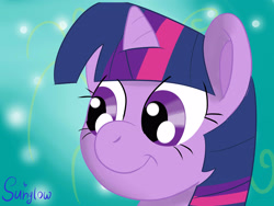 Size: 3857x2893 | Tagged: safe, artist:mara-jeyd, artist:sunpie, imported from derpibooru, twilight sparkle, pony, unicorn, female, lights, mare, signature, smiling, solo