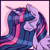 Size: 1024x1024 | Tagged: safe, artist:aurasinchaser, imported from derpibooru, twilight sparkle, alicorn, pony, bust, crying, female, portrait, solo, twilight sparkle (alicorn)