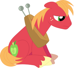 Size: 3578x3308 | Tagged: safe, artist:porygon2z, imported from derpibooru, big macintosh, earth pony, pony, male, sad, simple background, solo, transparent background