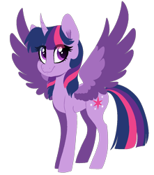 Size: 994x1123 | Tagged: safe, artist:saphi-boo, imported from derpibooru, twilight sparkle, alicorn, pony, colored wings, colored wingtips, cute, female, looking at you, mare, simple background, smiling, solo, spread wings, transparent background, twiabetes, twilight sparkle (alicorn), wings