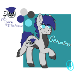 Size: 1024x1024 | Tagged: safe, artist:diane-thorough, imported from derpibooru, oc, oc only, oc:geronimo, gift art, male, reference sheet, simple background, solo, stallion, transparent background