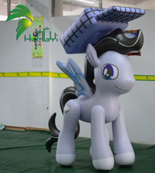 Size: 680x764 | Tagged: safe, imported from derpibooru, oc, oc only, oc:chopsticks, pegasus, pony, bootleg, clothes, cutie mark, hat, hongyi, inflatable, irl, male, photo, solo, stallion, wing hands