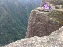 Size: 1024x765 | Tagged: safe, artist:didgereethebrony, imported from derpibooru, starlight glimmer, australia, cliff, didgeree collection, irl, kanangra boyd national park, majestic, mlp in australia, nope, photo, ponies in real life, solo, valley