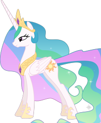 Size: 4252x5193 | Tagged: safe, artist:frownfactory, imported from derpibooru, princess celestia, alicorn, pony, gauntlet of fire, .svg available, absurd resolution, crown, cutie mark, female, hoof shoes, jewelry, mare, peytral, regalia, simple background, solo, svg, transparent background, vector