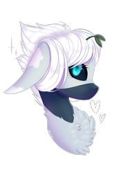 Size: 1485x1972 | Tagged: safe, artist:ohhoneybee, imported from derpibooru, oc, oc only, oc:frost bite, pony, bust, female, leaf, mare, portrait, simple background, solo, transparent background