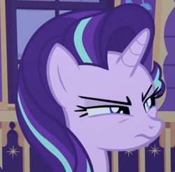 Size: 704x694 | Tagged: safe, imported from derpibooru, screencap, starlight glimmer, pony, unicorn, to where and back again, cropped, disdain, disgusted, female, mare, solo