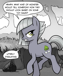 Size: 492x597 | Tagged: safe, artist:pencils, imported from derpibooru, limestone pie, earth pony, pony, comic:anon's pie adventure, angry, cropped, dialogue, female, irony, mare, solo, speech bubble