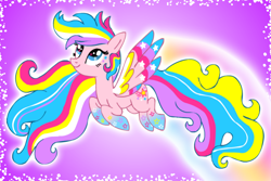 Size: 750x500 | Tagged: safe, artist:cocochipoorocks, imported from derpibooru, oc, oc only, pony, rainbow power, rainbow power-ified, solo