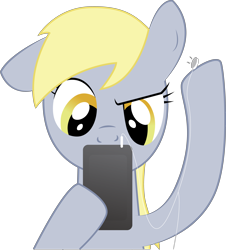 Size: 4668x5156 | Tagged: safe, artist:swivel-zimber, imported from derpibooru, derpy hooves, pony, absurd resolution, cellphone, earbuds, female, phone, simple background, solo, transparent background, vector