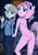 Size: 1061x1500 | Tagged: safe, artist:the-dark-mangaka, imported from derpibooru, diamond tiara, silver spoon, equestria girls, ass, butt, clothes, costume, diamond buttiara, female, fursuit, halloween, holiday, inception, lesbian, misleading thumbnail, onesie, open mouth, pony costume, ponysuit, shipping, silvertiara, skin colored clothes, smiling, spock, star trek, vulcan salute, wedgie