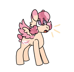 Size: 1248x1225 | Tagged: safe, artist:mattadamfluff, imported from derpibooru, oc, oc only, oc:åkerö, pegasus, pony, angry, colored wings, colored wingtips, cute, ear fluff, fangs, male, markings, no pupils, ocbetes, simple background, solo, tail feathers, transparent background