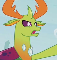 Size: 357x375 | Tagged: safe, imported from derpibooru, screencap, thorax, changedling, changeling, triple threat, angry, cropped, king thorax, male, solo