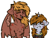 Size: 2987x2272 | Tagged: safe, artist:lrusu, imported from derpibooru, oc, oc only, oc:calamity, oc:littlepip, pegasus, pony, unicorn, fallout equestria, blood, chest fluff, clothes, dashite, duo, eyes closed, fanfic, fanfic art, female, floppy ears, horn, jumpsuit, male, mare, open mouth, simple background, smiling, stallion, teeth, vault suit, white background, wings