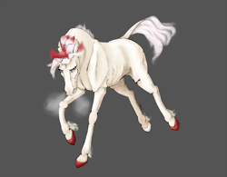 Size: 1280x1000 | Tagged: safe, artist:holka13, imported from derpibooru, oc, oc only, pony, unicorn, broken horn, realistic, solo