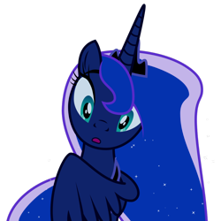 Size: 1024x1023 | Tagged: safe, imported from derpibooru, princess luna, pony, do princesses dream of magic sheep, cute, female, reaction image, shocked, simple background, solo, transparent background, vector