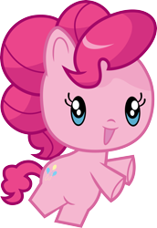 Size: 3000x4360 | Tagged: safe, artist:cloudy glow, artist:cloudyglow, imported from derpibooru, pinkie pie, earth pony, pony, chibi, cute, cutie mark crew, diapinkes, female, simple background, solo, toy, transparent background