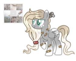 Size: 2991x2386 | Tagged: safe, artist:milkteasour, artist:tigerblade14, imported from derpibooru, oc, oc only, pegasus, pony, bandaid, base used, female, mare, moodboard, simple background, solo, transparent background