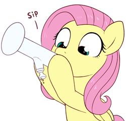 Size: 1341x1288 | Tagged: safe, artist:moozua, edit, imported from derpibooru, fluttershy, pegasus, pony, bong, cropped, cute, drugs, female, mare, marijuana, painfully innocent fluttershy, shyabetes, simple background, solo, this will not end well, white background, you're doing it wrong