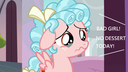 Size: 1280x720 | Tagged: safe, edit, edited screencap, imported from derpibooru, screencap, cozy glow, pegasus, pony, marks for effort, 1000 hours in ms paint, abuse, bow, cozybetes, cozybuse, crying, cute, dialogue, female, filly, foal, hair bow, sad, wavy mouth