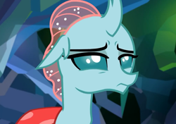 Size: 1022x720 | Tagged: safe, imported from derpibooru, screencap, ocellus, changedling, changeling, what lies beneath, cropped, female, nightmare cave, solo, unamused