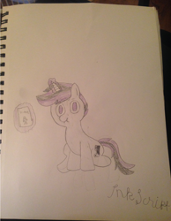 Size: 2448x3156 | Tagged: safe, artist:inky scroll, imported from derpibooru, oc, oc only, oc:inky scroll, pony, unicorn, male, sketch, solo, traditional art