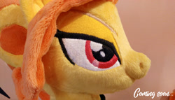 Size: 3920x2241 | Tagged: safe, artist:dixierarity, imported from derpibooru, adagio dazzle, coming soon, eye, eyes, female, irl, photo, plushie, smiling