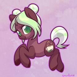 Size: 900x900 | Tagged: safe, artist:dawnfire, imported from derpibooru, oc, oc only, oc:cocoa mint, earth pony, pony, cute, female, looking at you, mare, smiling, solo