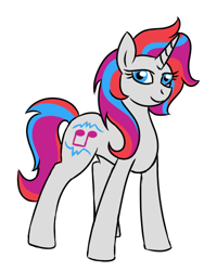 Size: 400x500 | Tagged: safe, artist:spyro-for-life, imported from derpibooru, oc, oc only, oc:contrabass, pony, unicorn, female, magical lesbian spawn, mare, next generation, offspring, parent:octavia melody, parent:vinyl scratch, parents:scratchtavia, simple background, solo, white background