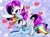 Size: 2031x1519 | Tagged: safe, artist:zokkili, imported from derpibooru, rainbow dash, rarity, pegasus, pony, unicorn, colored eyelashes, duo, female, heart, lesbian, mare, ponies riding ponies, raridash, riding, shipping