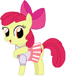 Size: 685x788 | Tagged: safe, artist:thomaszoey3000, imported from derpibooru, apple bloom, ponyville mysteries, bow, clothes, cute, skirt