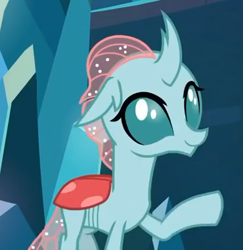 Size: 370x380 | Tagged: safe, imported from derpibooru, screencap, ocellus, changedling, changeling, school raze, cropped, female, smiling, solo