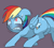 Size: 1100x1000 | Tagged: safe, artist:baigak, imported from derpibooru, rainbow dash, pegasus, pony, blushing, butt, ears back, featureless crotch, female, floppy ears, mare, nervous, plot, scared, scaredy dash, simple background, solo, sweat