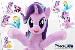 Size: 5184x3456 | Tagged: safe, artist:nekokevin, imported from derpibooru, rainbow dash, starlight glimmer, twilight sparkle, alicorn, pegasus, pony, unicorn, series:nekokevin's glimmy, beach ball, cute, female, glimmerbetes, irl, mare, photo, plushie, smiling, twilight sparkle (alicorn), underhoof