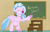 Size: 4700x3000 | Tagged: safe, artist:arcane-thunder, imported from derpibooru, silverstream, classical hippogriff, hippogriff, chalkboard, cute, diastreamies, digital art, eyes closed, female, folded wings, happy, high res, one hoof raised, open mouth, quadrupedal, raised hoof, solo, stairs, text, that hippogriff sure does love stairs, wings