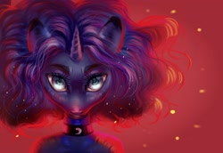 Size: 2560x1765 | Tagged: safe, artist:sarkarozka, imported from derpibooru, princess luna, alicorn, anthro, blue eyes, looking at you, male, prince artemis, red, royalty, rule 63, solo, stallion